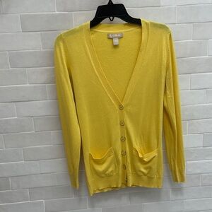 Banana Republic Yellow Cardigan Sweater